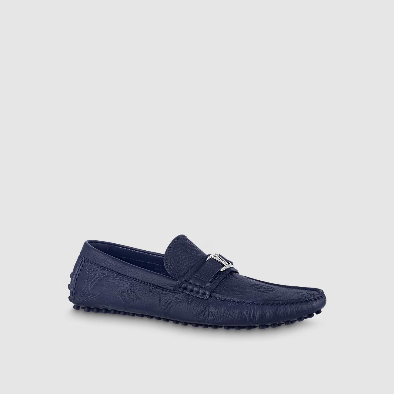 Giày Louis Vuitton Hockenheim Moccasin Nam Xanh Marine